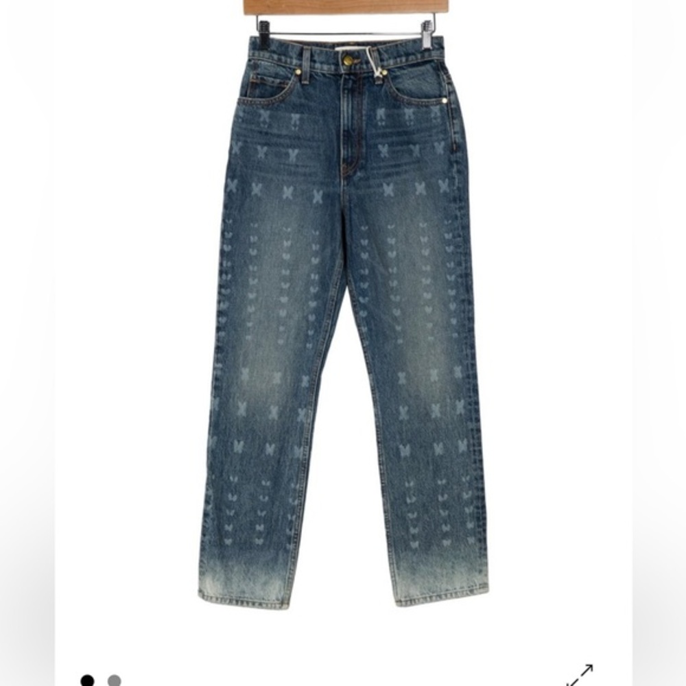 Ulla Johnson NWT- The Cropped Agnes Jean Wide Leg - Etched Arashi Wash